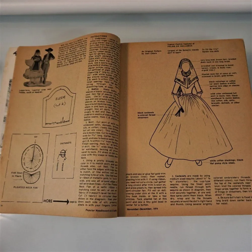 Popular Needlework And Crafts December 1974 Vintage Patterns
